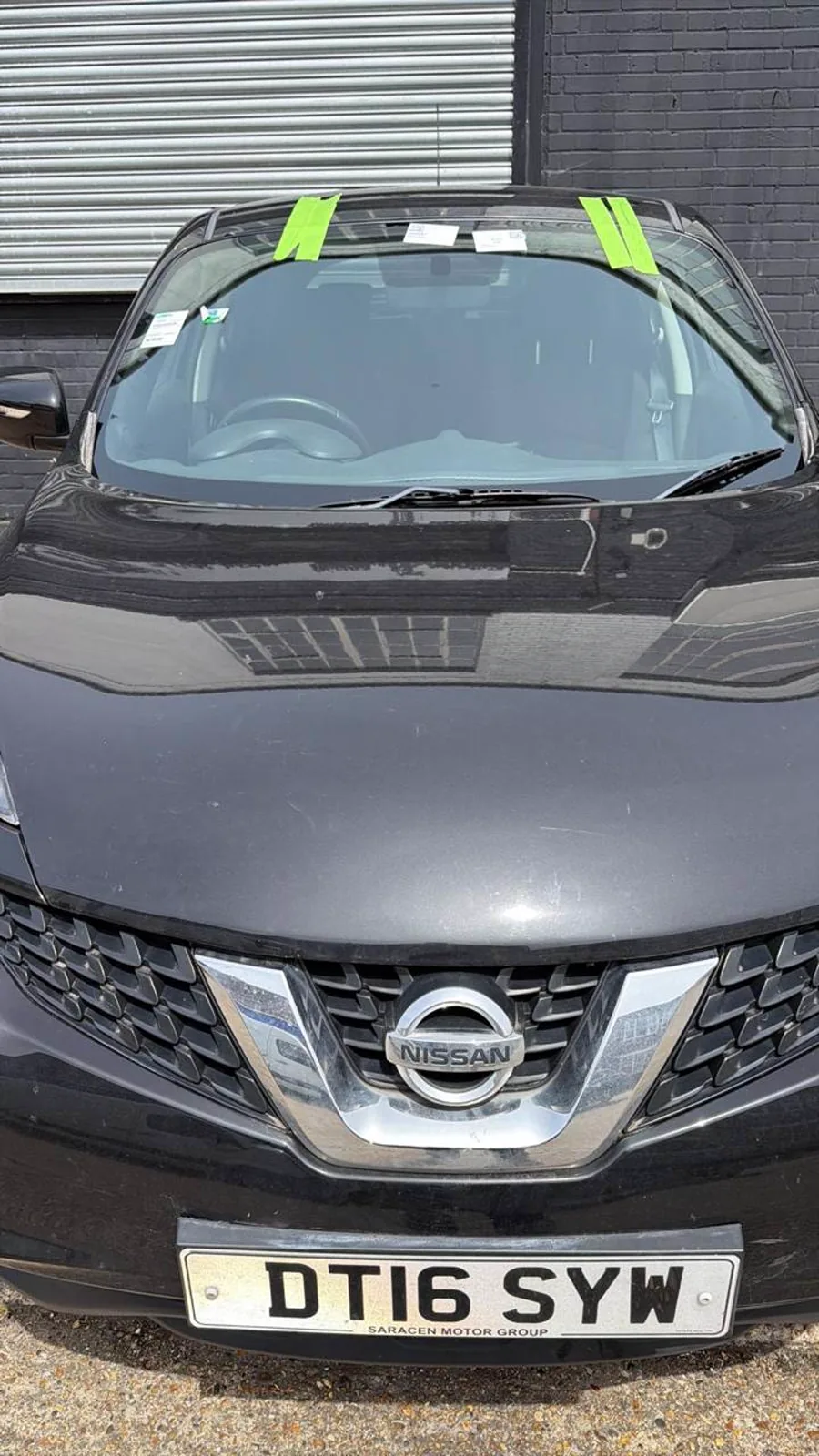 Completed windscreen replacement on a Nissan